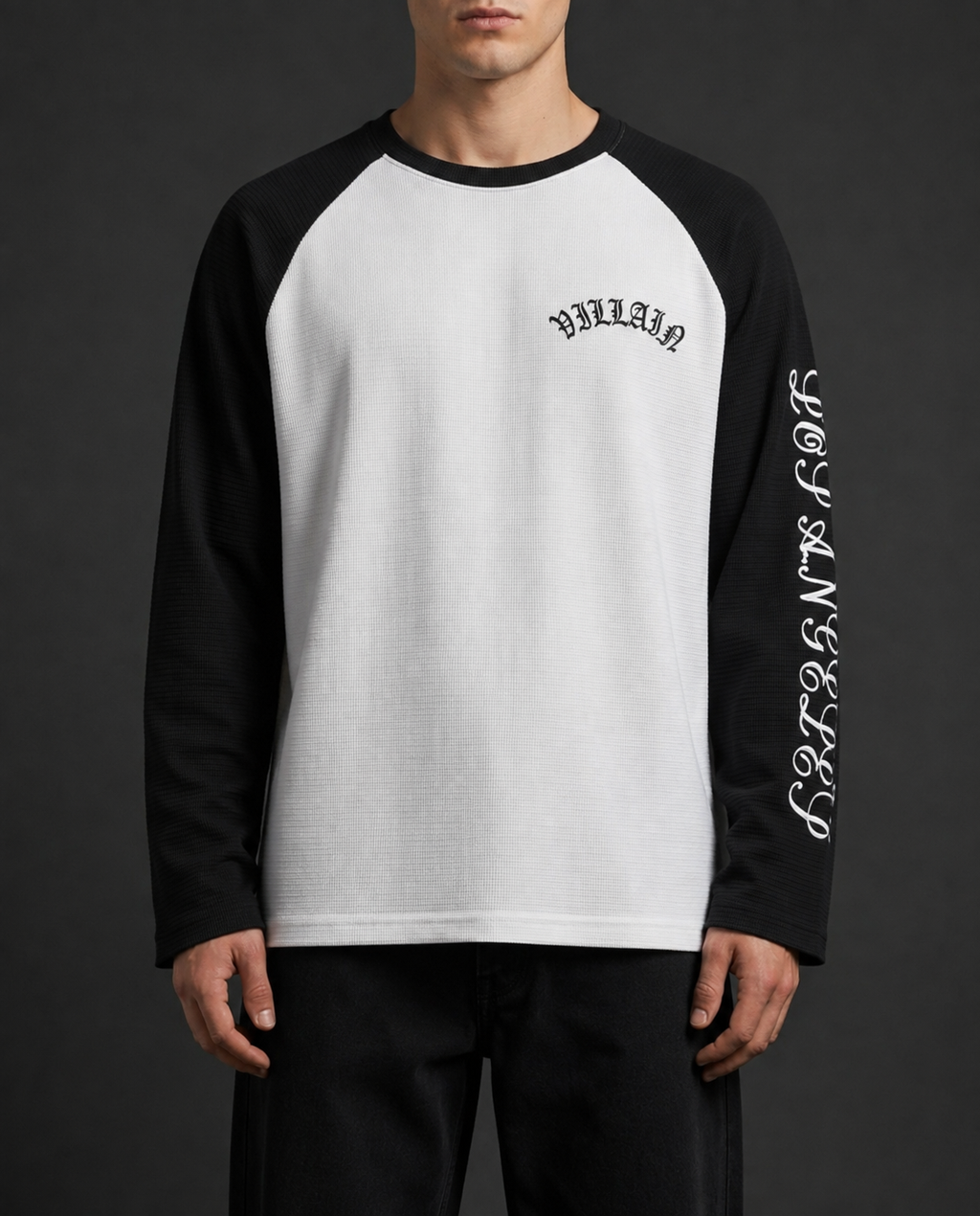 Heavy GSM Waffle Raglan Long Sleeve Tee – Relaxed Fit