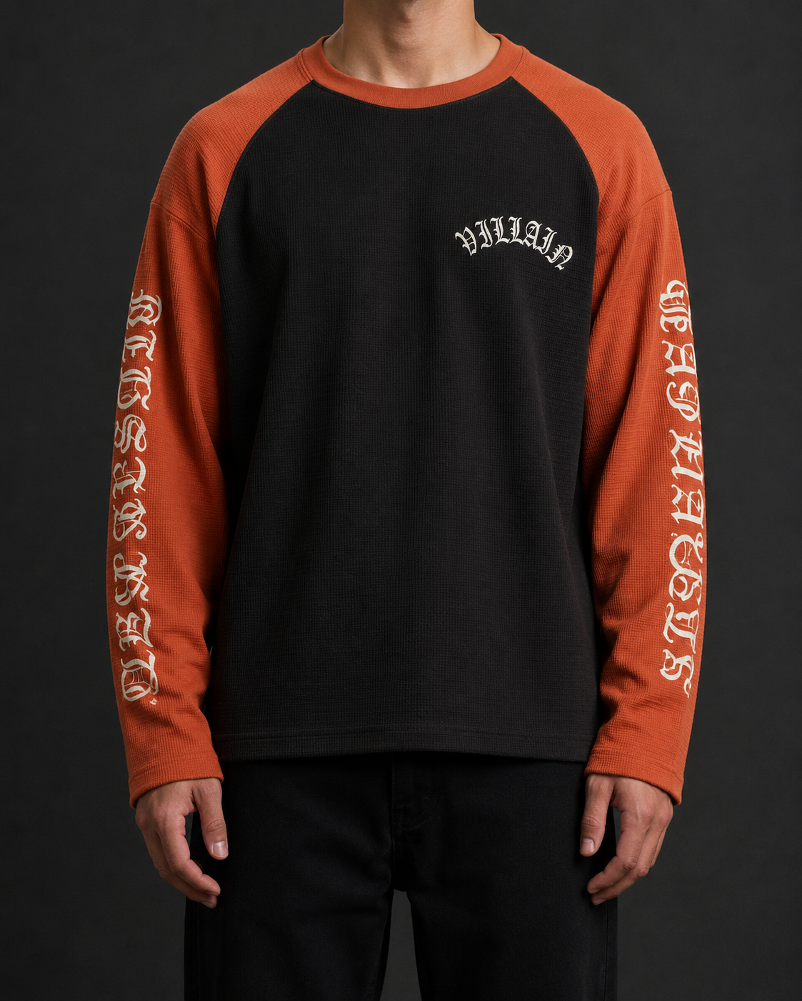 Heavy GSM Waffle Raglan Long Sleeve Tee – Relaxed Fit